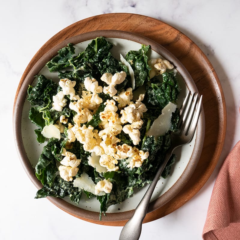 Photo of Kale Caesar salad with Parmesan popcorn croutons by WW