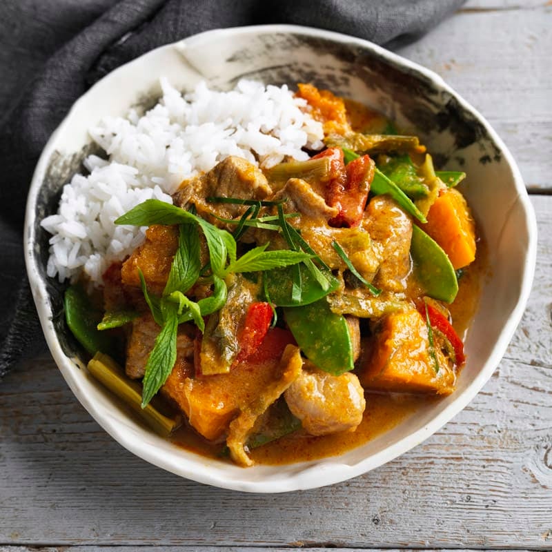 Photo of Thai pork and vegetable curry by WW