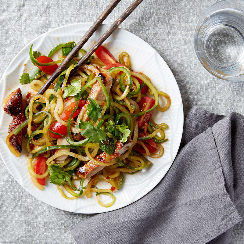 Photo of Spicy Pork & Cucumber Noodle Salad by WW
