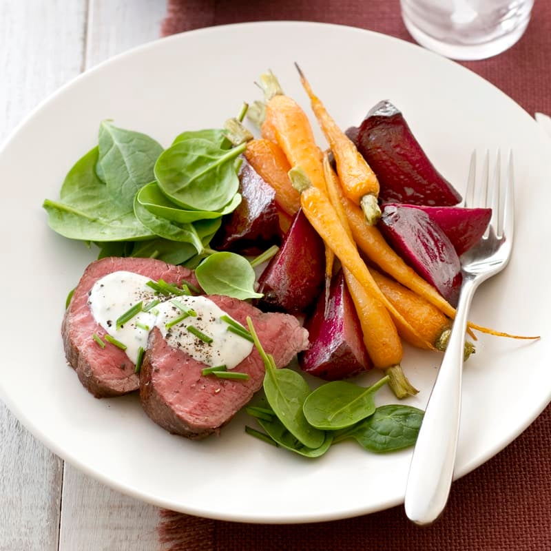 Photo of Beef fillet with roasted beetroot and carrot salad by WW