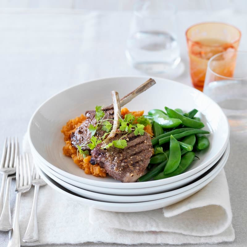 Photo of Dukkah lamb cutlets with spiced sweet potato by WW