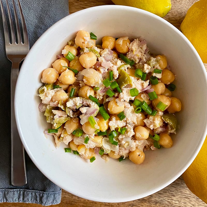 Photo of Italian tuna salad with chickpea and olives by Digital 360 Coach Tess by WW