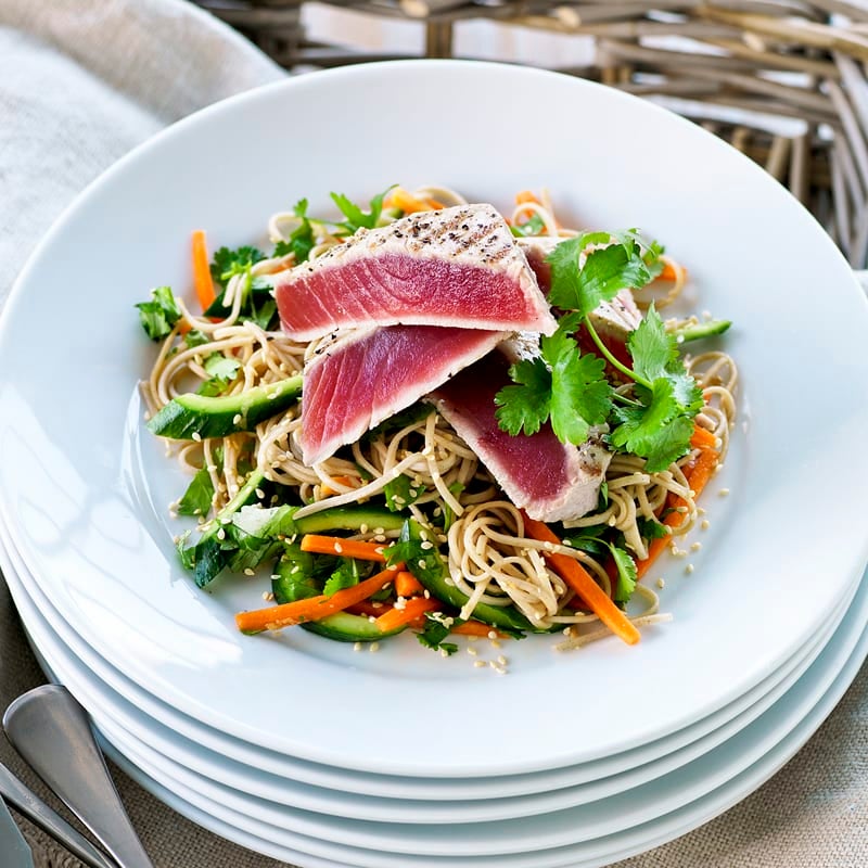 Photo of Tuna steaks with soba noodle salad by WW
