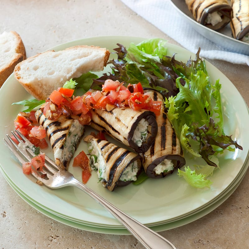 Photo of Eggplant rolls with tomato and almond salsa by WW