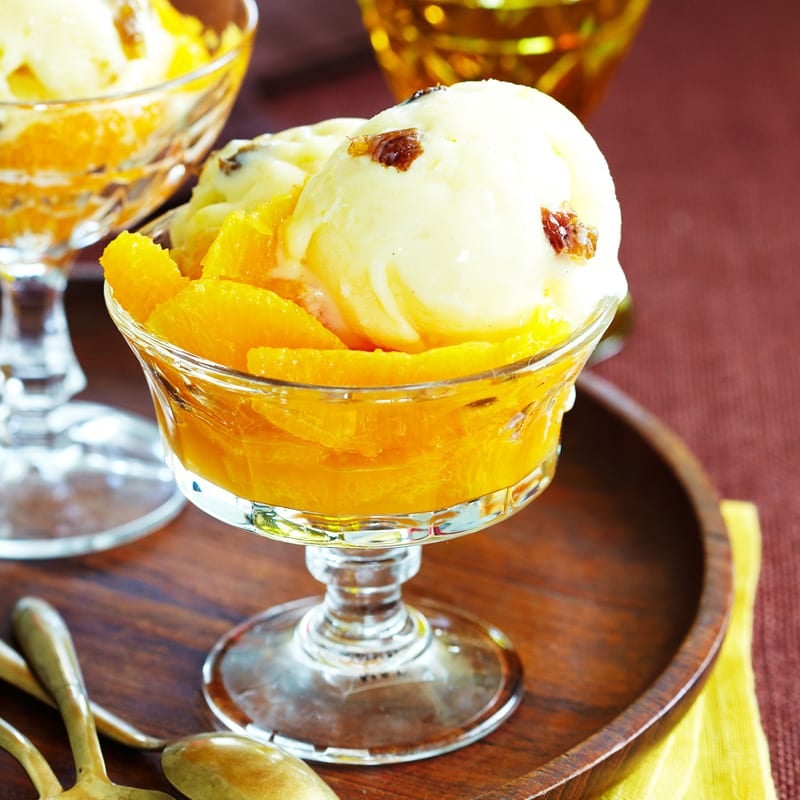 Photo of Rum and raisin ice-cream with orange by WW