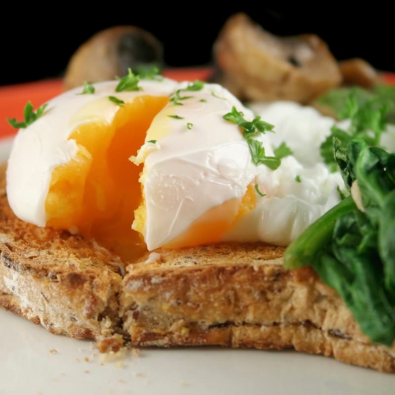 Photo of Poached eggs and spinach on toast by WW