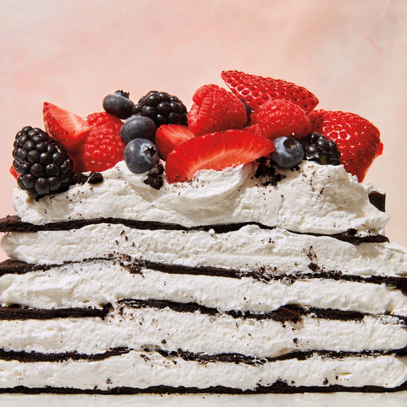 Photo of Chocolate icebox cake with mixed berries by WW