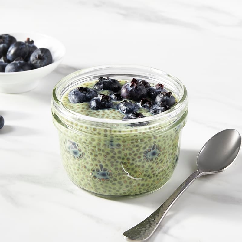 Photo of Blueberry and matcha chia seed pudding by WW