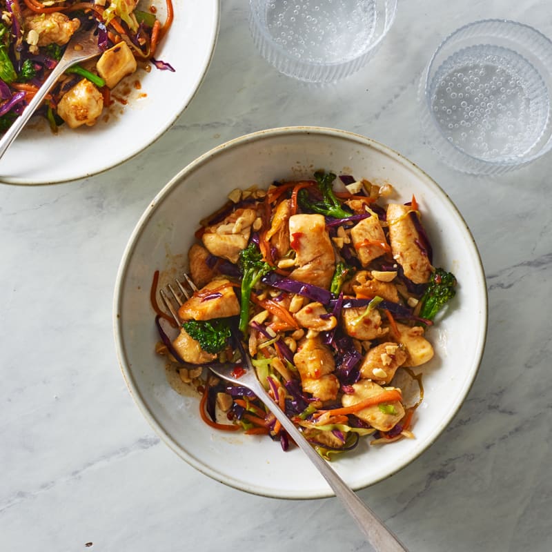 Photo of Asian chicken & vegetable stir-fry with peanuts by WW