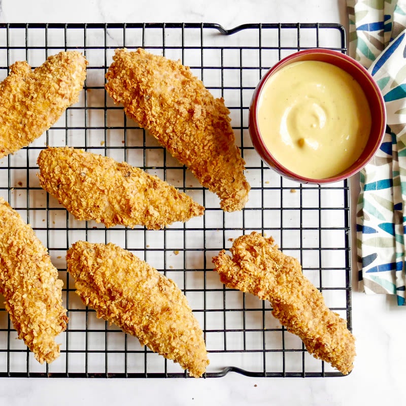 Tortilla Chip–Crusted Chicken Tenders with Honey Mustard | Recipes | WW USA