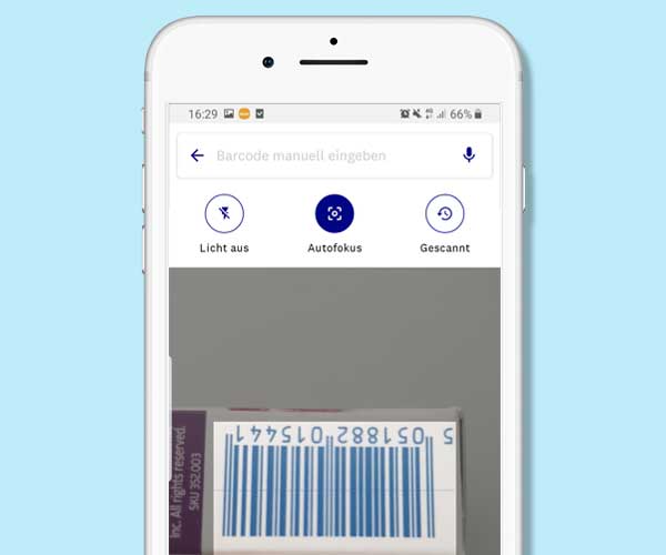 Barcode-Scanner in der WW App