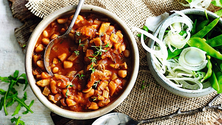 Slow Cooked Pork and Beans