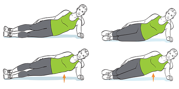How to do a side plank with hip taps
