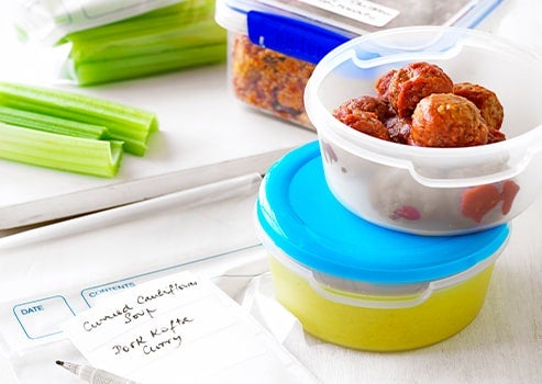 Meal prep labeling containers