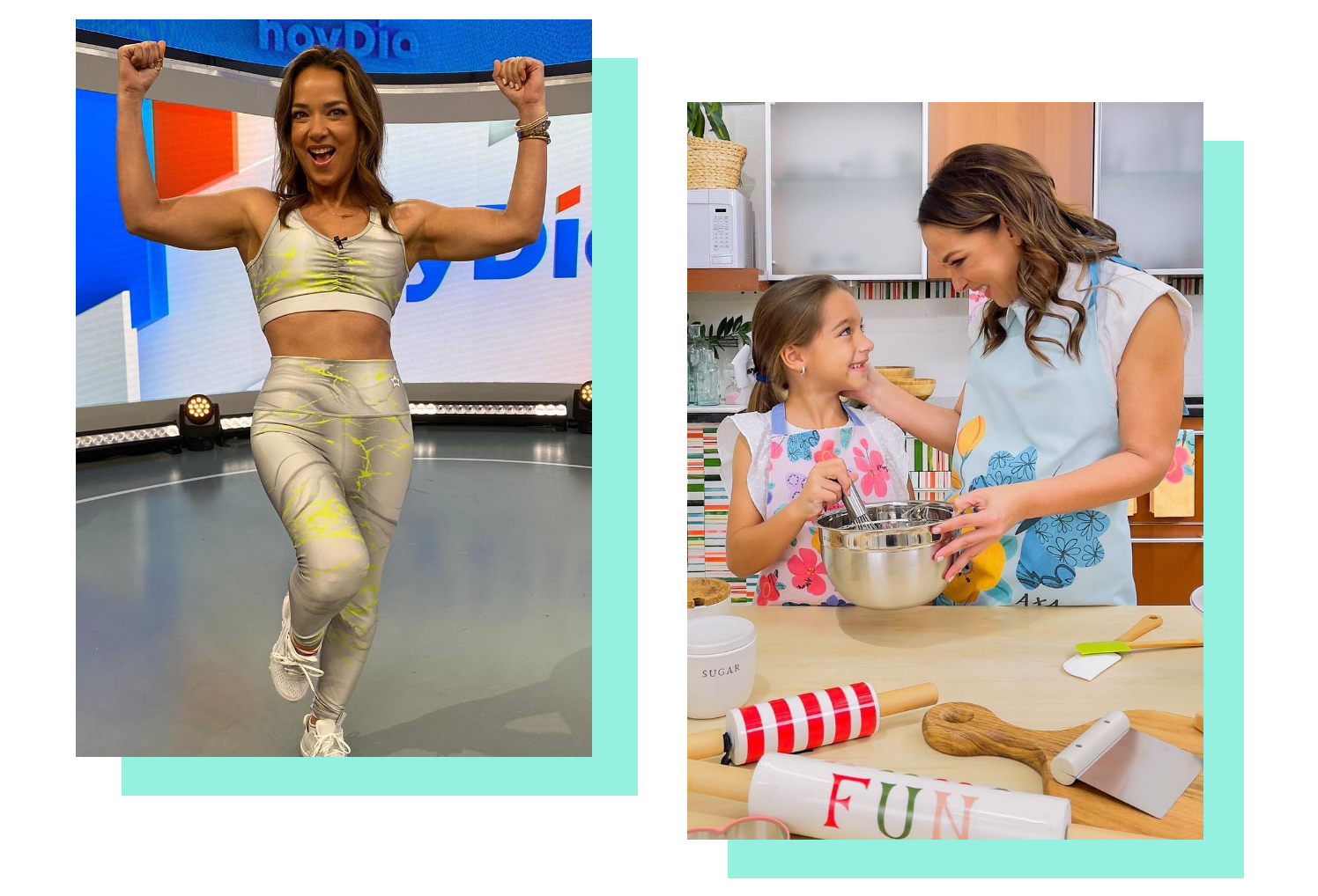Two pictures of Ciara, WW Ambassador