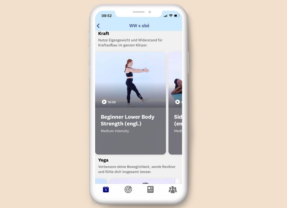 Obé Fitness-Workouts in der App