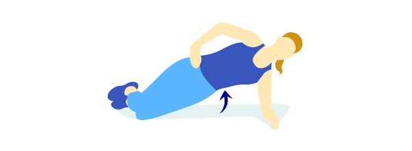 appui latéral des avant-bras, sur les genoux/Knee Side-Plank