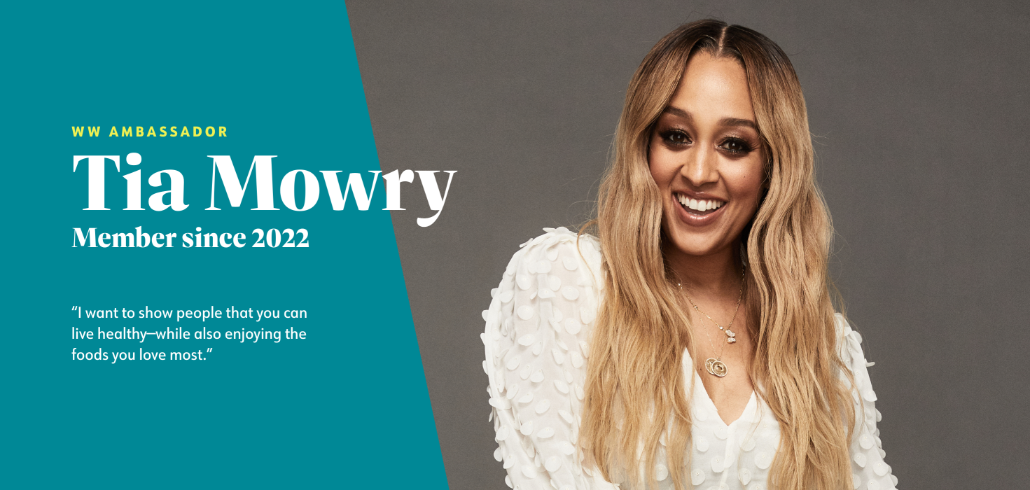 WW Ambassador Tia Mowry, who is also an actress, producer, author, and business owner