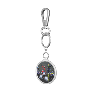Image of personalised key fob on chain